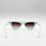 Flat Top Triangular Sunglasses in Mint