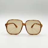 Oversized Lightweight Square Frame Sunglasses in Burnt Orange