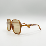 Oversized Lightweight Square Frame Sunglasses in Burnt Orange