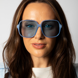 Granny Vintage Style Lightweight  Frame Sunglasses in Blue