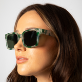 Marble Effect Wayfarer in Green