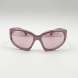 Wrap Around Sunglasses in Pearlized Pink