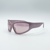 Wrap Around Sunglasses in Pearlized Pink