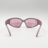 Wrap Around Sunglasses in Pearlized Pink