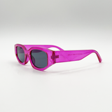 Angular Sunglasses in Translucent Hot Pink