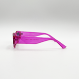 Angular Sunglasses in Translucent Hot Pink