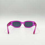 Angular Sunglasses in Translucent Hot Pink