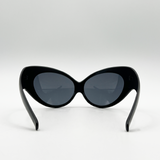 Ultra Curved Wrap Around Sunglasses in Black