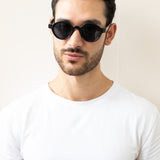 Classic Round Mens Sunglasses  in Black