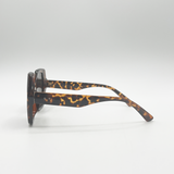 Oversized Rounded Angular Sunglasses in Tortoiseshell