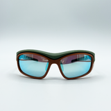 Cycling Style Glasses in Multi with Mirrored lens