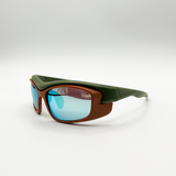 Cycling Style Glasses in Multi with Mirrored lens