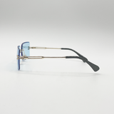 Frameless Square Sunglasses in Pale Blue