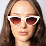 Beige Cateye Sunglasses