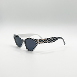 Angular Sunglasses in Black and White Check