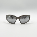 Silver Racer Wrap Sunglasses