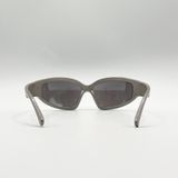 Silver Racer Wrap Sunglasses