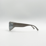 Silver Racer Wrap Sunglasses