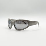 Silver Racer Wrap Sunglasses