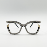 Festival Diamante with Pearls Cateye Glasses - svnx