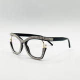 Festival Diamante with Pearls Cateye Glasses - svnx