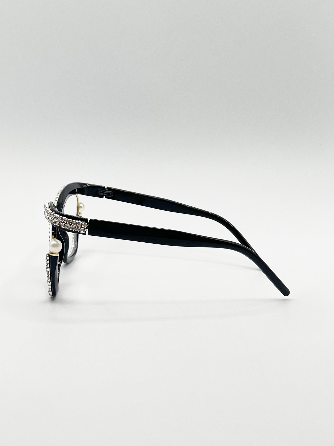 Festival Diamante with Pearls Cateye Glasses - svnx