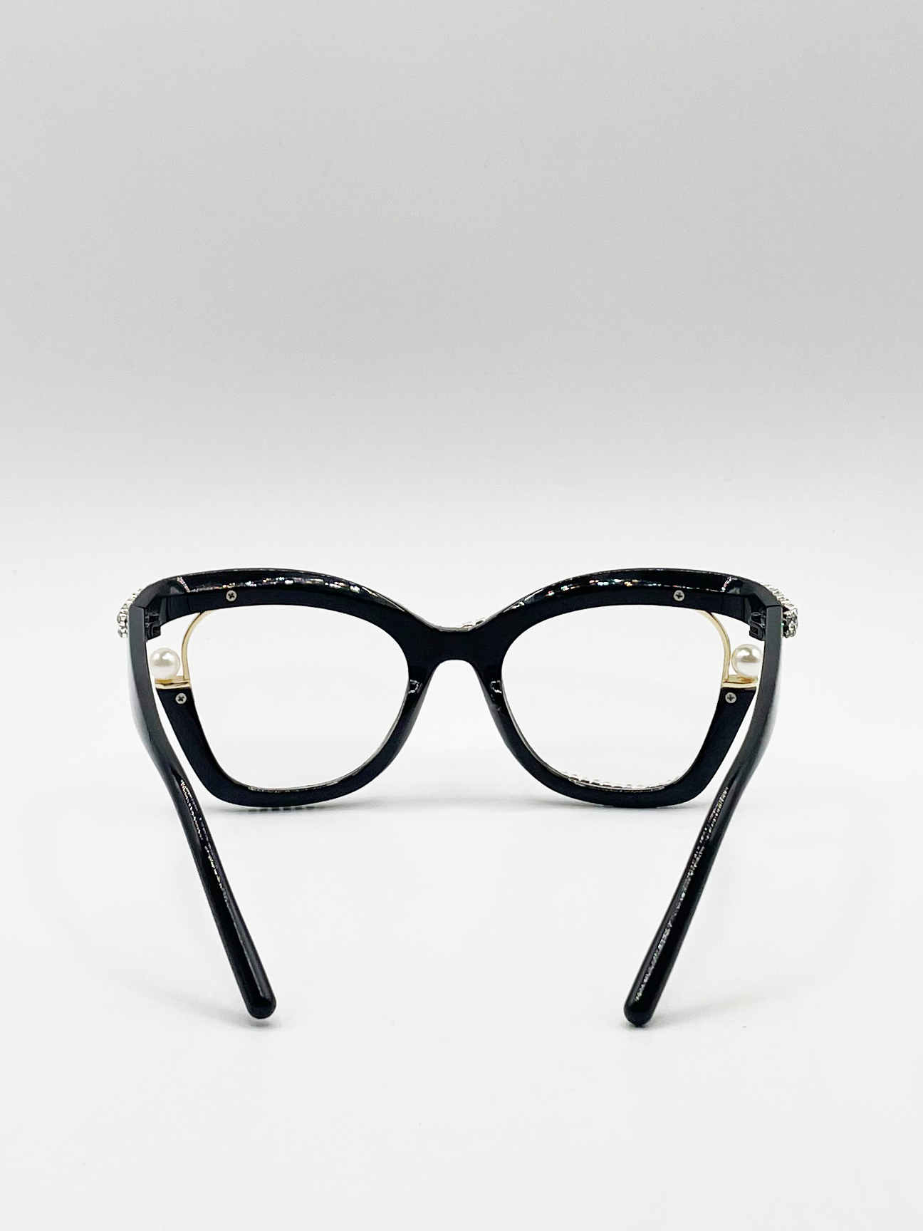 Festival Diamante with Pearls Cateye Glasses - svnx