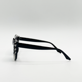 Cateye Sunglasses with Black and Silver crystals