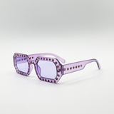 Oval Festival Glasses with Gem Detail in Purple