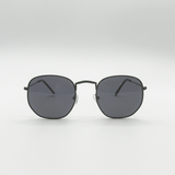 Hexagon Aviator Sunglasses in Black