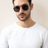 Hexagon Aviator Sunglasses in Black