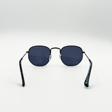 Hexagon Aviator Sunglasses in Black