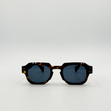 Angular wayfarer style Sunglasses in Leopard Print