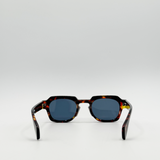 Angular Wayfarer Style Sunglasses in Leopard Print