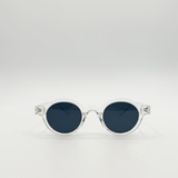 Classic Round Mens Sunglasses in Transparent