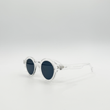 Classic Round Mens Sunglasses in Transparent