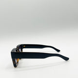 Square Retro Black Leopard Sunglasses