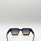 Square Retro Black Leopard Sunglasses