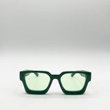 Square Retro Mint Green Sunglasses