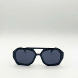 Retro Navigator Sunglasses in Black