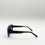 Retro Navigator Sunglasses in Black