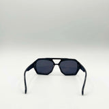 Retro Navigator Sunglasses in Black