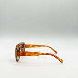 Retro Navigator Sunglasses in Orange Tortoiseshell