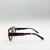 Tortoiseshell Navigator Sunglasses with Orange Lenses