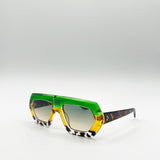 Cross-Border Flat Sunglasses in Multi Print