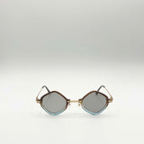 Diamond Shape Sunglasses in Brown Blue