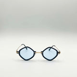 Diamond Shape Sunglasses in Black Blue