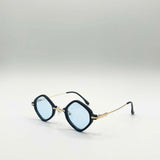 Diamond Shape Sunglasses in Black Blue