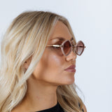 Diamond Shape Sunglasses in Nude - svnx