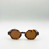 Round Hexagon Sunglasses in Tortoise/Brown